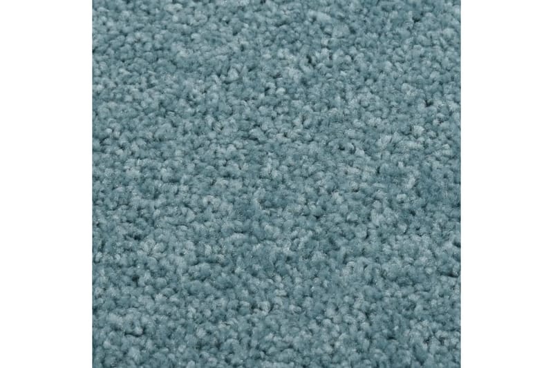 Teppe med kort luv 140x200 cm blå - Blå - Plastmatte balkong - Plasttepper