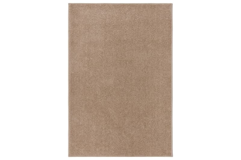 Teppe med kort luv 160x230 cm brun - Brun - Plastmatte balkong - Plasttepper