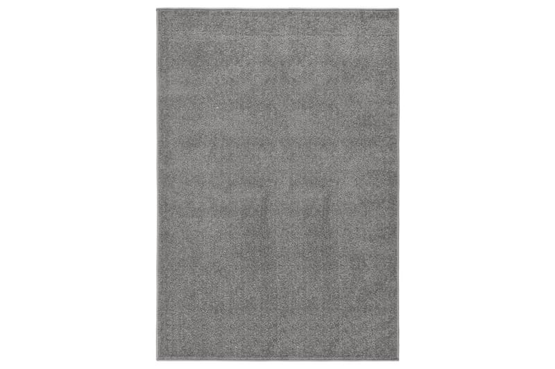 Teppe med kort luv 160x230 cm grå - Grå - Plastmatte balkong - Plasttepper