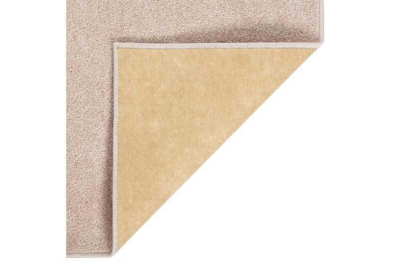 Teppe med kort luv 160x230 cm mørk beige - Beige - Plastmatte balkong - Plasttepper
