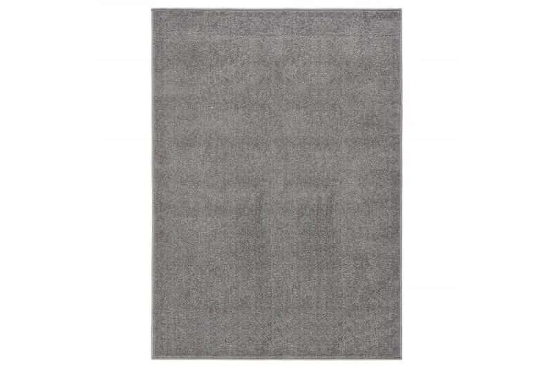 Teppe med kort luv 240x340 cm grå - Grå - Plasttepper - Plastmatte balkong