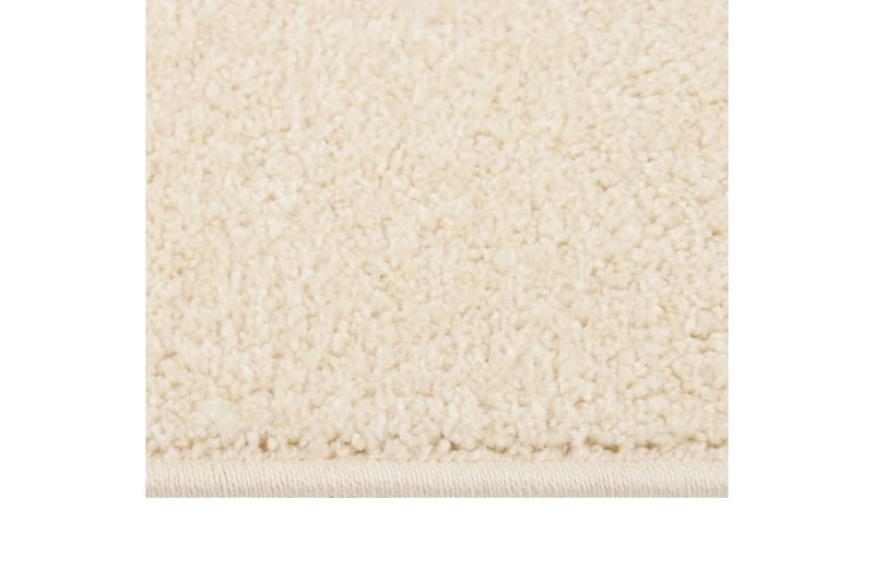Teppe med kort luv 240x340 cm kremhvit - Krem - Plastmatte balkong - Plasttepper