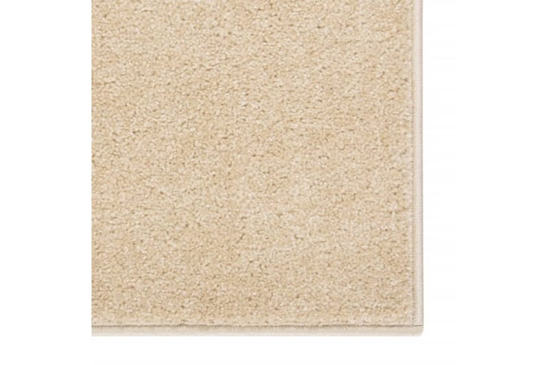 Teppe med kort luv 80x150 cm beige - Beige - Plastmatte balkong - Plasttepper