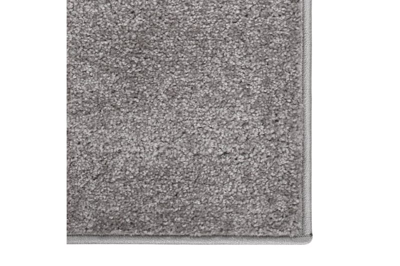 Teppe med kort luv 80x150 cm grå - Grå - Plastmatte balkong - Plasttepper