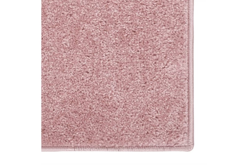 Teppe med kort luv 80x150 cm rosa - Rosa - Plastmatte balkong - Plasttepper