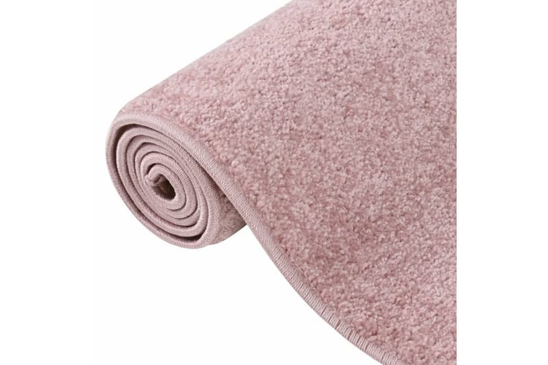 Teppe med kort luv 80x150 cm rosa - Rosa - Plastmatte balkong - Plasttepper