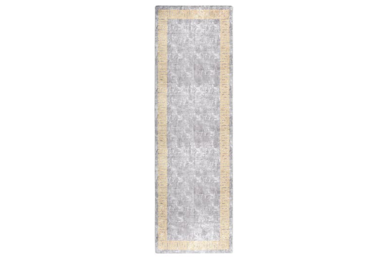 Vaskbart teppe 80x300 cm grå sklisikker - Grå - Plasttepper - Plastmatte balkong