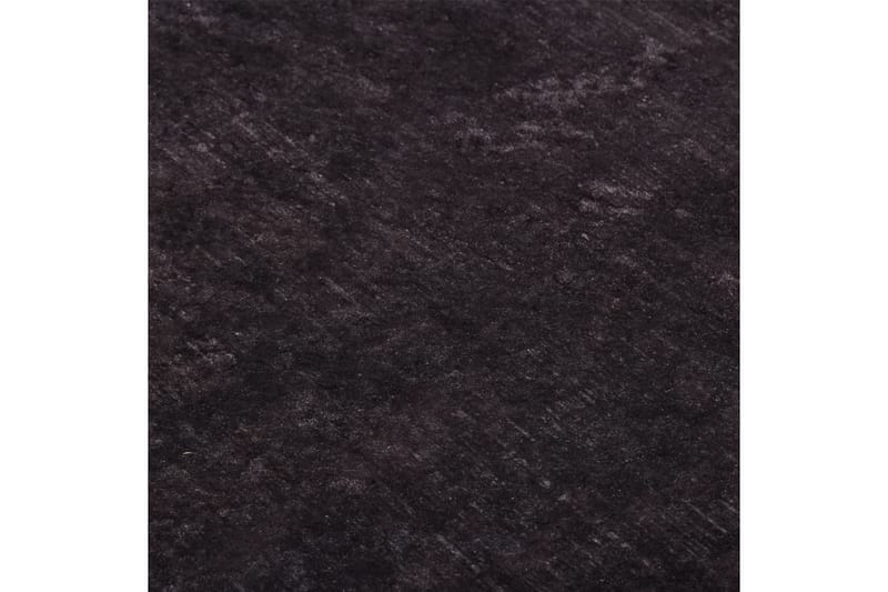 Vaskbart teppe 80x300 cm svart og gull sklisikker - Flerfarget - Plastmatte balkong - Plasttepper