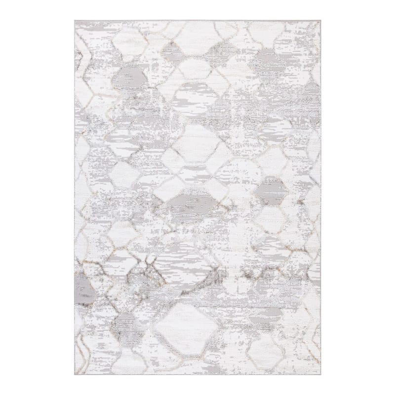 Teppe Vanor 200x285 cm, gyllen/grå