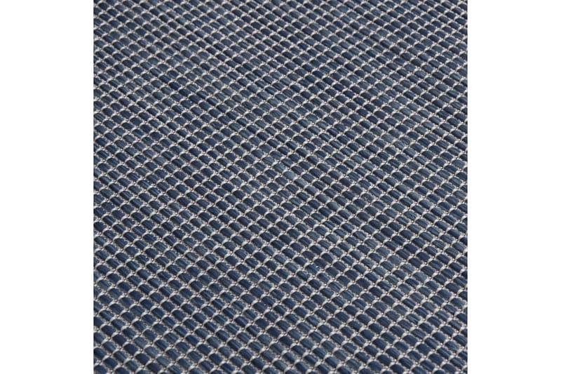 Utendørs flatvevd teppe 100x200 cm blå - Blå - Utendørs tepper - Balkongmatte & terassmatte