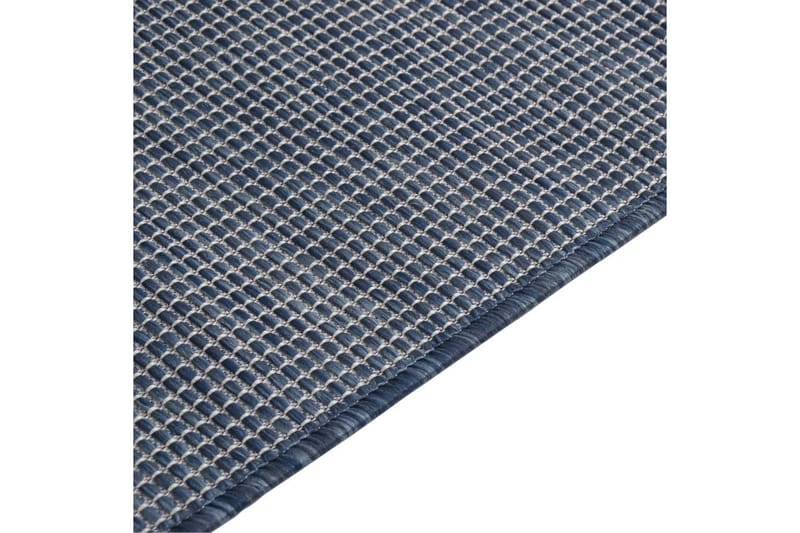 Utendørs flatvevd teppe 100x200 cm blå - Blå - Utendørs tepper - Balkongmatte & terassmatte
