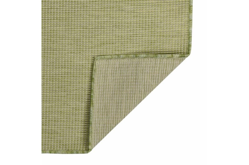 Utendørs flatvevd teppe 100x200 cm grønn - grønn - Utendørs tepper - Balkongmatte & terassmatte