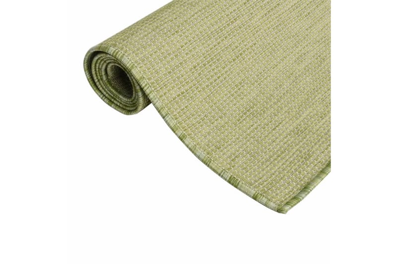 Utendørs flatvevd teppe 100x200 cm gr�ønn - grønn - Utendørs tepper - Balkongmatte & terassmatte