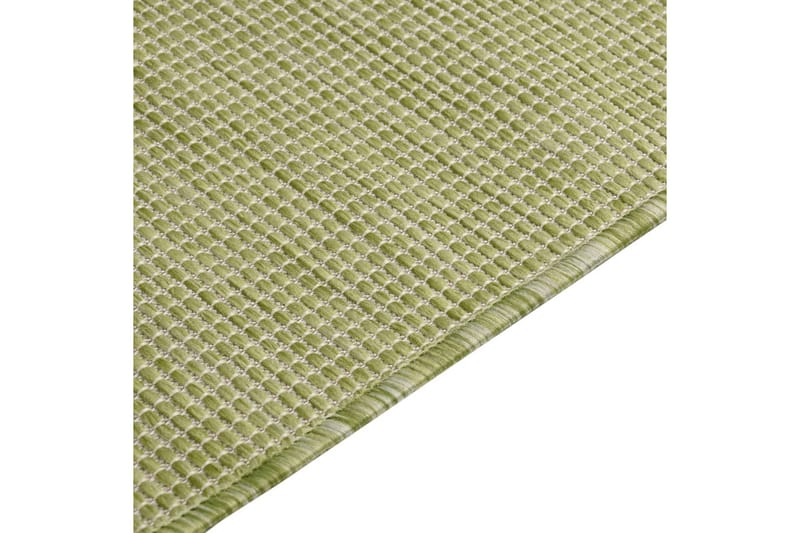 Utendørs flatvevd teppe 100x200 cm grønn - grønn - Utendørs tepper - Balkongmatte & terassmatte