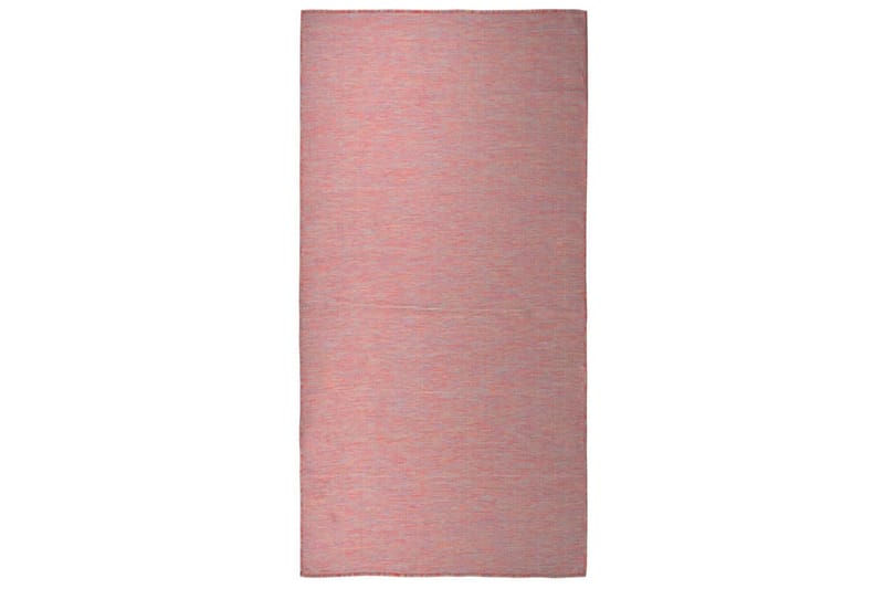 Utendørs flatvevd teppe 100x200 cm rød - Rød - Utendørs tepper - Balkongmatte & terassmatte