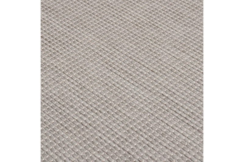 Utendørs flatvevd teppe 120x170 cm gråbrun - Taupe - Utendørs tepper - Balkongmatte & terassmatte