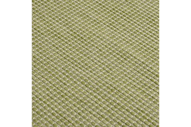 Utendørs flatvevd teppe 120x170 cm grønn - grønn - Utendørs tepper - Balkongmatte & terassmatte