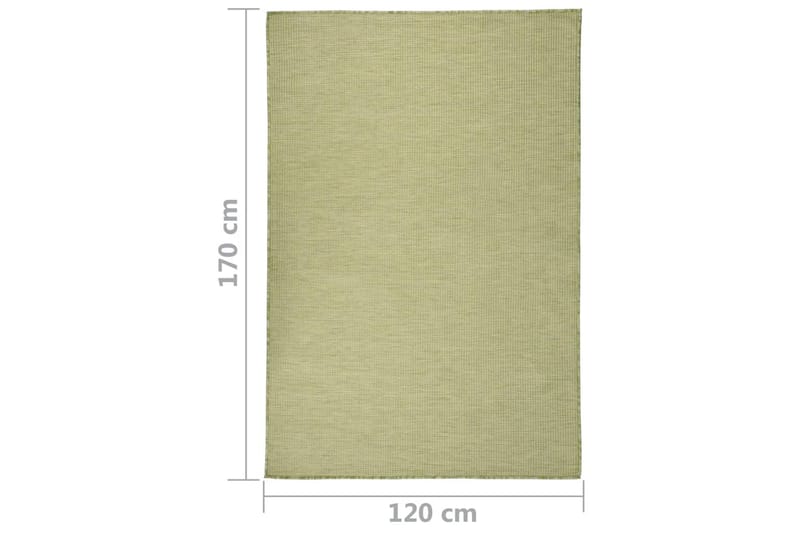 Utendørs flatvevd teppe 120x170 cm grønn - grønn - Utendørs tepper - Balkongmatte & terassmatte