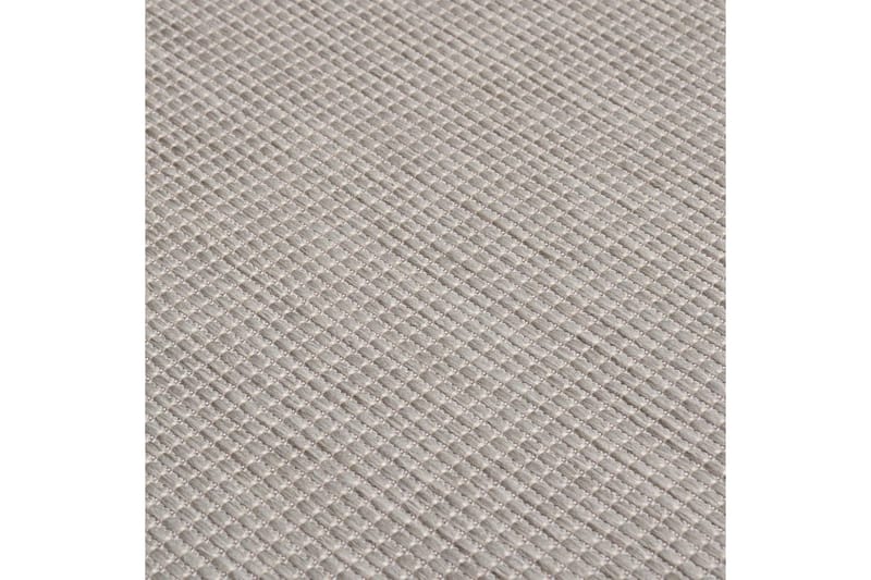 Utendørs flatvevd teppe 140x200 cm gråbrun - Taupe - Utendørs tepper - Balkongmatte & terassmatte