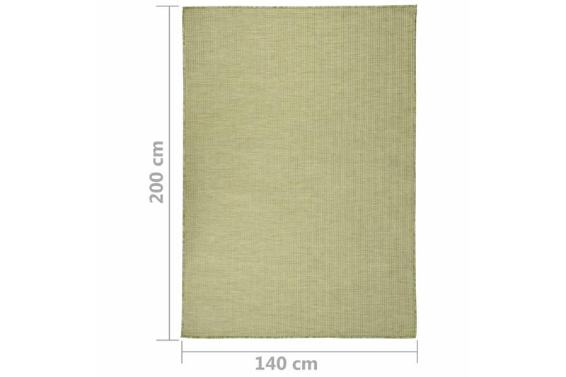 Utendørs flatvevd teppe 140x200 cm grønn - grønn - Utendørs tepper - Balkongmatte & terassmatte