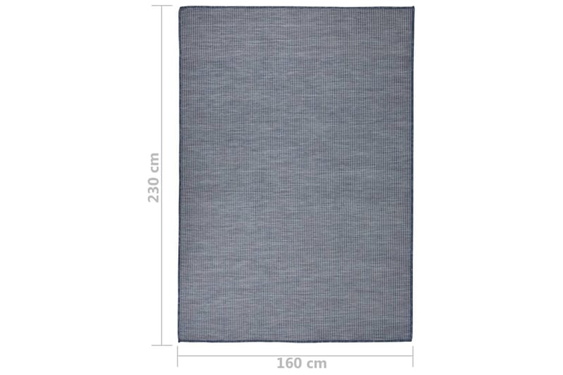 Utendørs flatvevd teppe 160x230 cm blå - Blå - Utendørs tepper - Balkongmatte & terassmatte