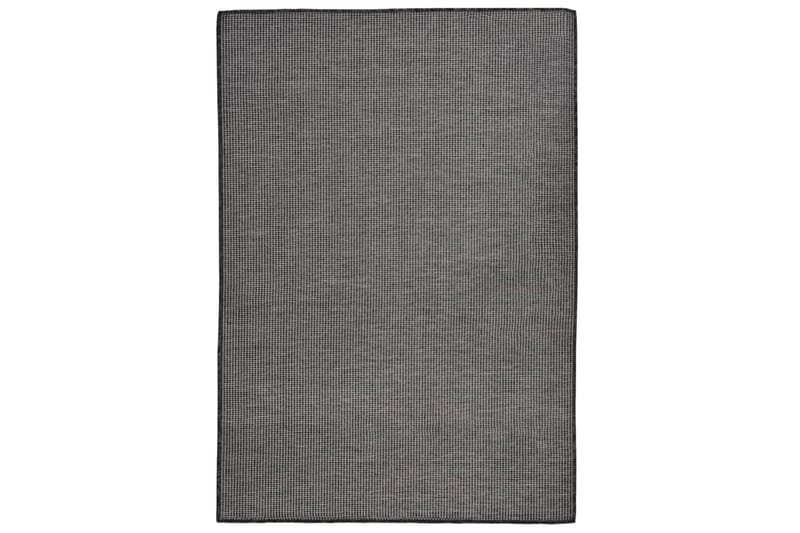 Utendørs flatvevd teppe 160x230 cm grå - Grå - Balkongmatte & terassmatte - Utendørs tepper
