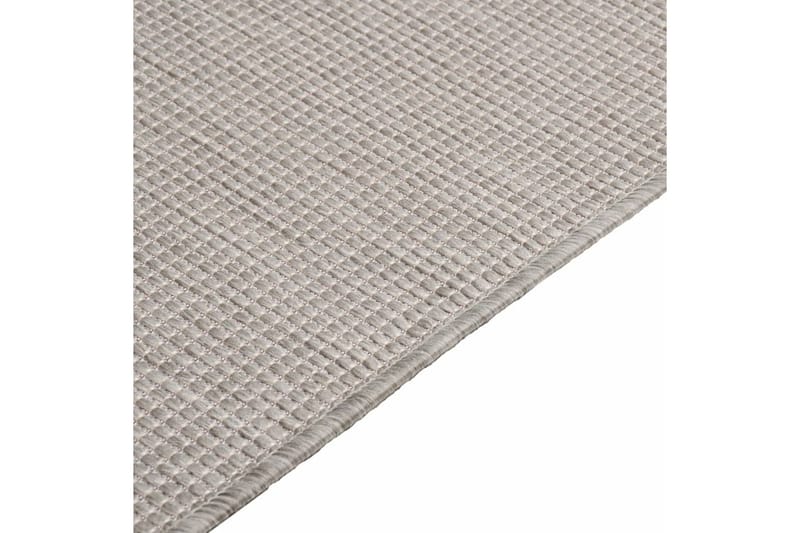Utendørs flatvevd teppe 160x230 cm gråbrun - Taupe - Utendørs tepper - Balkongmatte & terassmatte