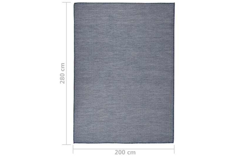 Utendørs flatvevd teppe 200x280 cm blå - Blå - Utendørs tepper - Balkongmatte & terassmatte