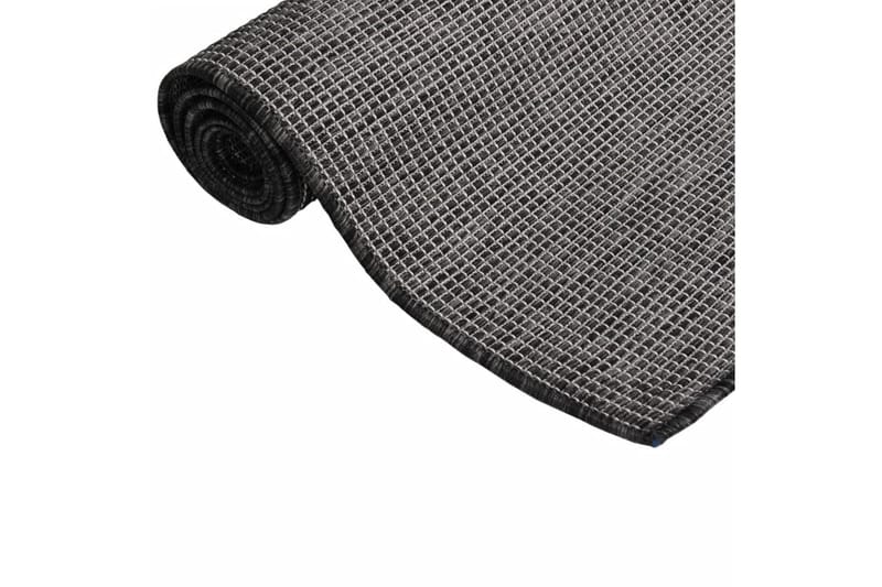 Utendørs flatvevd teppe 200x280 cm grå - Grå - Utendørs tepper - Balkongmatte & terassmatte