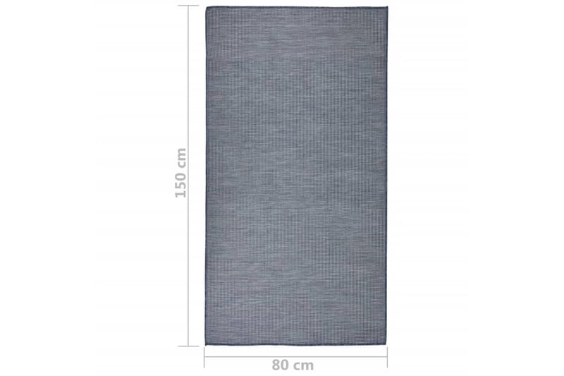 Utendørs flatvevd teppe 80x150 cm blå - Blå - Utendørs tepper - Balkongmatte & terassmatte