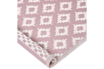 Utendørs teppe Thane - Rosa, Hvit - Tekstiler & tepper - Teppe & matte - Utendørs tepper