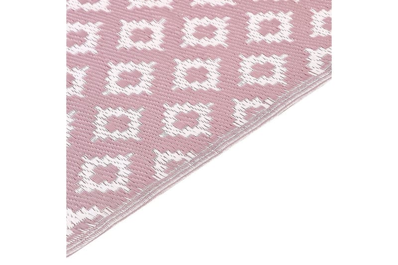 Utendørs teppe Thane - Rosa, Hvit - Tekstiler & tepper - Teppe & matte - Utendørs tepper