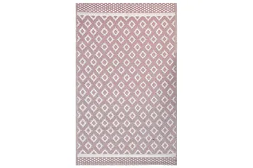 Utendørs teppe Thane - Rosa, Hvit - Tekstiler & tepper - Teppe & matte - Utendørs tepper