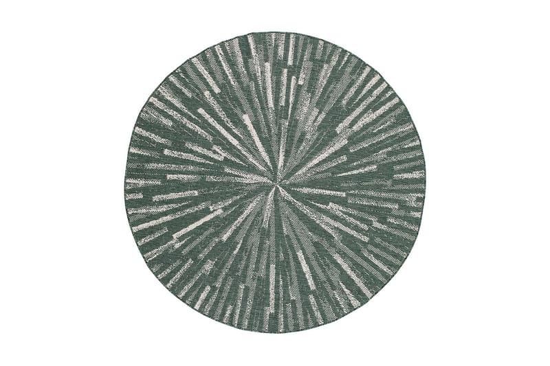 Utendørsmatte Havanna Shadow 200 cm Rund - Grønn - Utendørs tepper - Balkongmatte & terassmatte