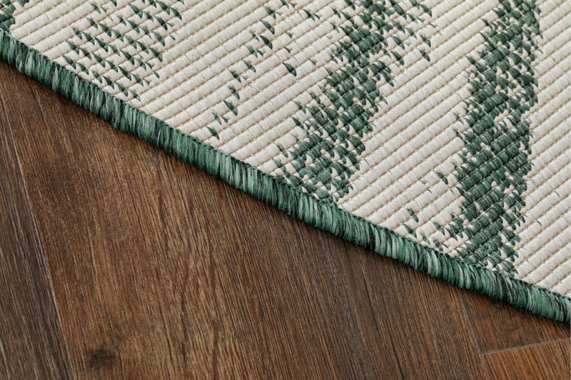 Utendørsmatte Havanna Shadow 200 cm Rund - Grønn - Utendørs tepper - Balkongmatte & terassmatte