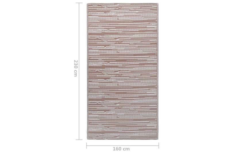 Uteteppe brun 160x230 cm PP - Utendørs tepper - Balkongmatte & terassmatte