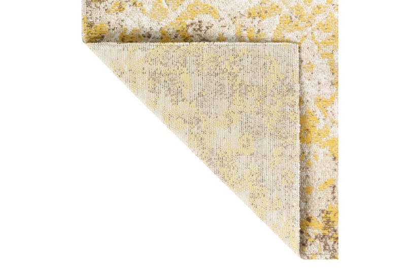 Uteteppe flatvevd 80x250 cm gul - Gul - Utendørs tepper - Balkongmatte & terassmatte