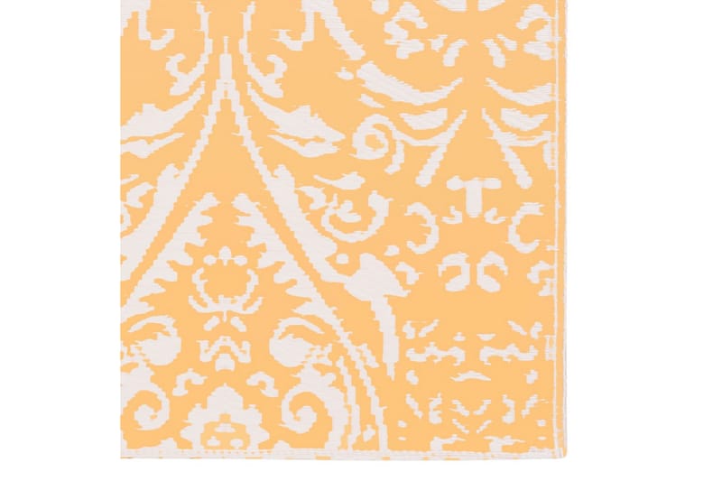 Uteteppe oransje og hvit 160x230 cm PP - Utendørs tepper - Balkongmatte & terassmatte