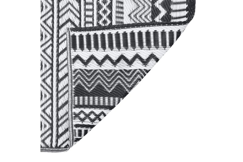 Uteteppe svart 120x180 cm PP - Svart - Utendørs tepper - Balkongmatte & terassmatte