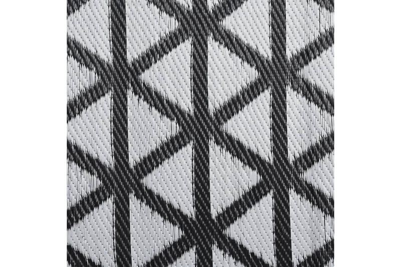 Uteteppe svart 140x200 cm PP - Svart - Utendørs tepper - Balkongmatte & terassmatte