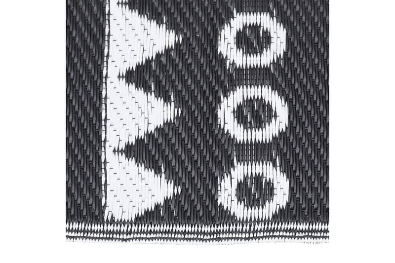 Uteteppe svart 190x290 cm PP - Svart - Utendørs tepper - Balkongmatte & terassmatte