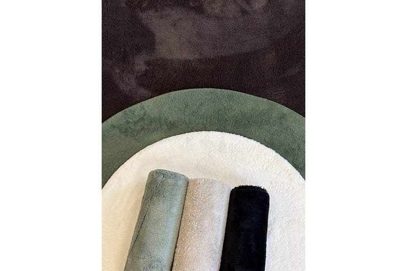 Vaskbart teppe Soft Rund - 160x160 cm, Sjokolade - Tekstiler & tepper - Teppe & matte - Utendørs tepper - Plasttepper