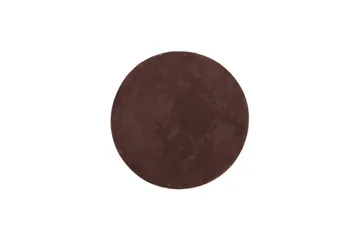 Vaskbart teppe Soft Rund - 160x160 cm, Sjokolade - Tekstiler & tepper - Teppe & matte - Utendørs tepper - Plasttepper