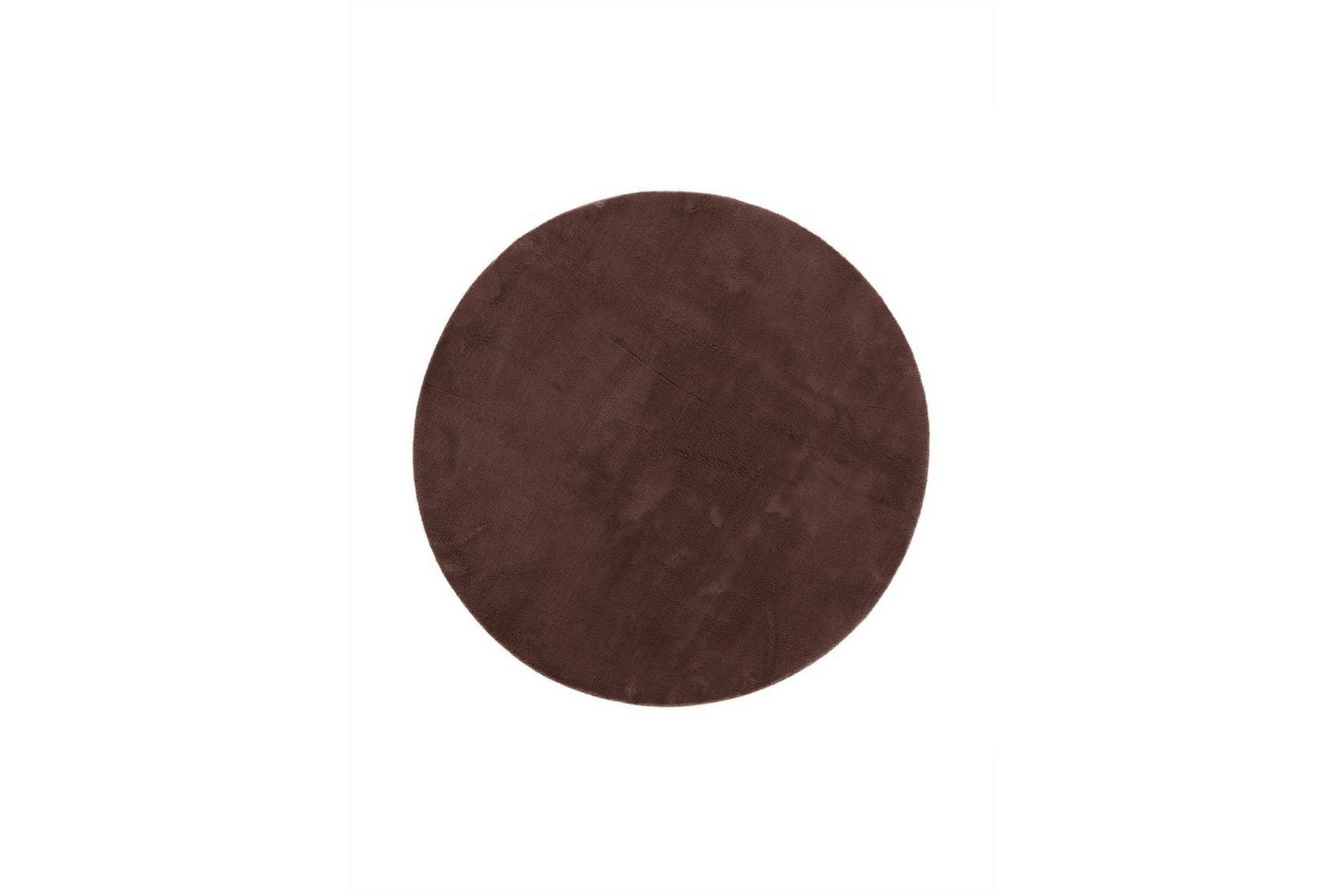 KM Home Vaskbart teppe Soft Rund 160x160 cm, Sjokolade - Tekstiler ...