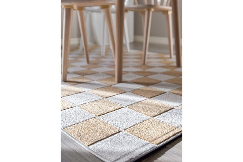 Wiltonteppe Hawaii Chess 200x200 cm, Gul - 200x200 cm, Gul - Tekstiler & tepper - Teppe & matte - Utendørs tepper