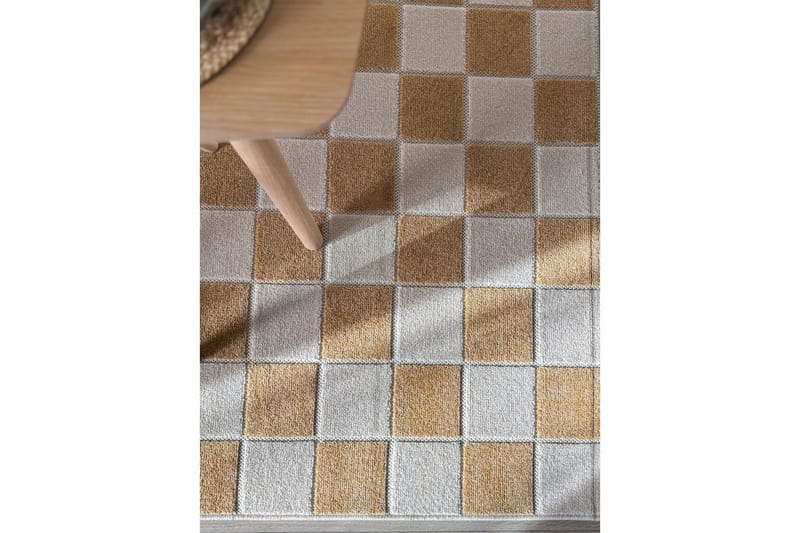 Wiltonteppe Hawaii Chess 200x200 cm, Gul - 200x200 cm, Gul - Tekstiler & tepper - Teppe & matte - Utendørs tepper