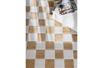 Wiltonteppe Hawaii Chess 200x200 cm, Gul - 200x200 cm, Gul - Tekstiler & tepper - Teppe & matte - Utendørs tepper