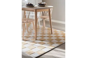 Wiltonteppe Hawaii Chess 200x200 cm, Gul - 200x200 cm, Gul - Tekstiler & tepper - Teppe & matte - Utendørs tepper