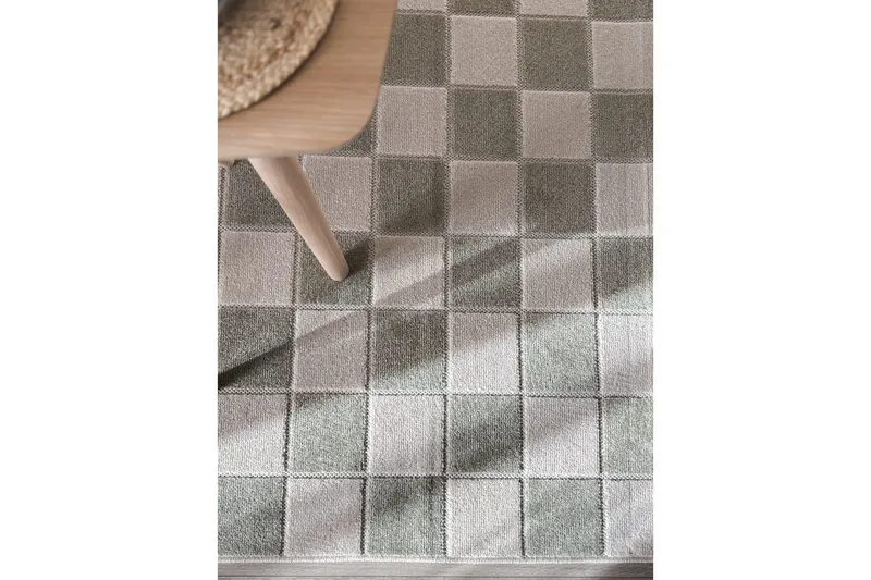 Wiltonteppe Hawaii Chess 240x240 cm, Grønn - 240x240 cm, Grønn - Tekstiler & tepper - Teppe & matte - Utendørs tepper