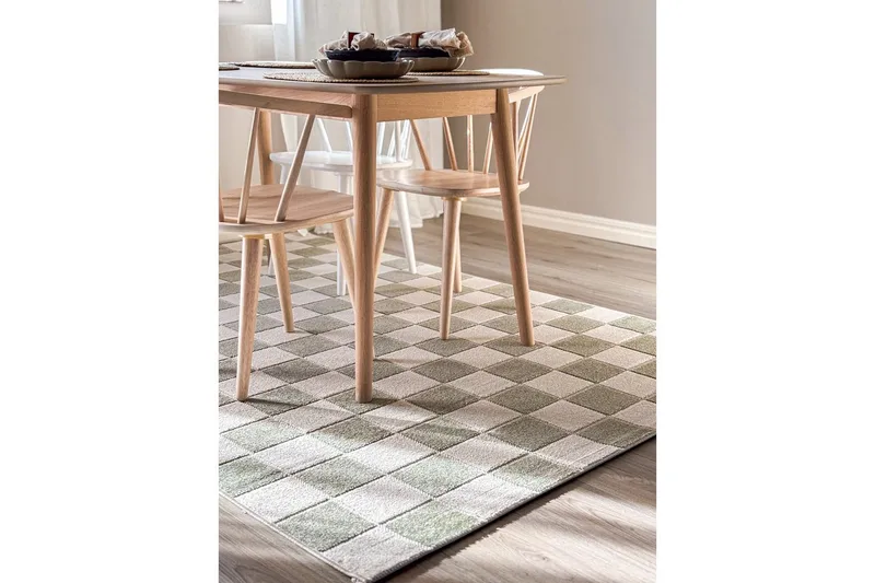 Wiltonteppe Hawaii Chess 240x240 cm, Grønn - 240x240 cm, Grønn - Tekstiler & tepper - Teppe & matte - Utendørs tepper